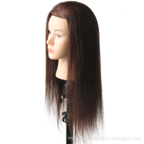 mannequin head 100% human hair for hair salon parctice